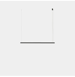 LedsC4 - Luminaria colgante Geometric lineal superficie 2m LED 41.5 blanco cálido 3000K 0-10V negro 2611lm