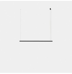 LedsC4 - Luminaria colgante Geometric lineal superficie 2m LED 41.5 blanco cálido 3000K 0-10V negro 2611lm