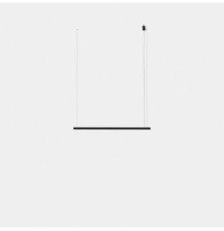 LedsC4 - Luminaria colgante Geometric lineal superficie Slim 1,5m LED 31.1 blanco cálido 2700K DALI-2 negro 1814lm