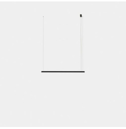 LedsC4 - Luminaria colgante Geometric lineal superficie Slim 1,5m LED 31.1 blanco cálido 2700K ON-OFF negro 1814lm