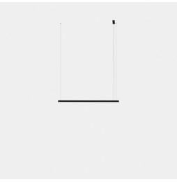 LedsC4 - Luminaria colgante Geometric lineal superficie Slim 1,5m LED 31.1 blanco cálido 3000K DALI-2 negro 1958lm