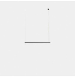 LedsC4 - Luminaria colgante Geometric lineal superficie Slim 1,5m LED 31.1 blanco cálido 3000K ON-OFF negro 1958lm