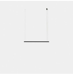 LedsC4 - Luminaria colgante Geometric lineal superficie Slim 1m LED 20.7 blanco cálido 2400K ON-OFF negro 1094lm