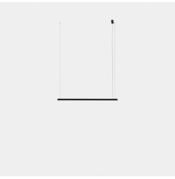 LedsC4 - Luminaria colgante Geometric lineal superficie Slim 1m LED 20.7 blanco cálido 2700K DALI-2 negro 1210lm