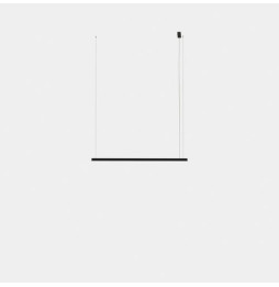 LedsC4 - Luminaria colgante Geometric lineal superficie Slim 1m LED 20.7 blanco cálido 3000K ON-OFF negro 1306lm