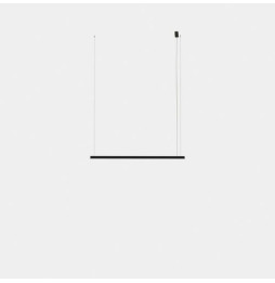 LedsC4 - Luminaria colgante Geometric lineal superficie Slim 1m LED 20.7 blanco neutro 4000K DALI-2 negro 1402lm