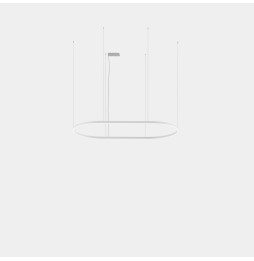 LedsC4 - Luminaria colgante Geometric oval empotrada 3m LED 324.4 blanco cálido 2400K 0-10V/1-10V blanco 16854lm