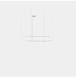 LedsC4 - Luminaria colgante Geometric oval empotrada 3m LED 324.4 blanco cálido 2400K 0-10V/1-10V blanco 16854lm
