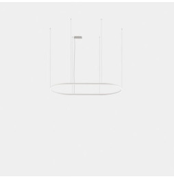 LedsC4 - Luminaria colgante Geometric oval empotrada 3m LED 324.4 blanco cálido 2400K 0-10V/1-10V oro 16854lm