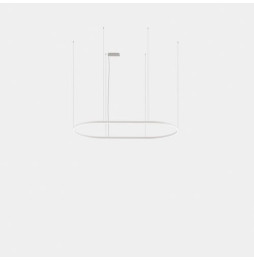 LedsC4 - Luminaria colgante Geometric oval empotrada 3m LED 324.4 blanco cálido 2400K 0-10V/1-10V negro 16854lm