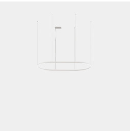 LedsC4 - Luminaria colgante Geometric oval empotrada 3m LED 324.4 blanco cálido 2400K DALI-2 negro 16854lm