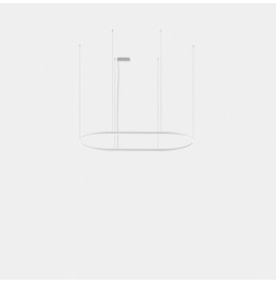 LedsC4 - Luminaria colgante Geometric oval empotrada 3m LED 324.4 blanco cálido 2400K DALI-2 negro 16854lm