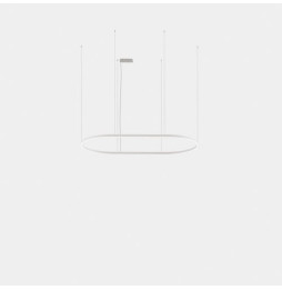 LedsC4 - Luminaria colgante Geometric oval empotrada 3m LED 324.4 blanco cálido 2400K ON-OFF negro 16854lm