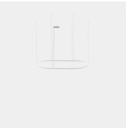 LedsC4 - Luminaria colgante Geometric oval empotrada 3m LED 324.4 blanco cálido 2400K DALI-2 blanco 16854lm