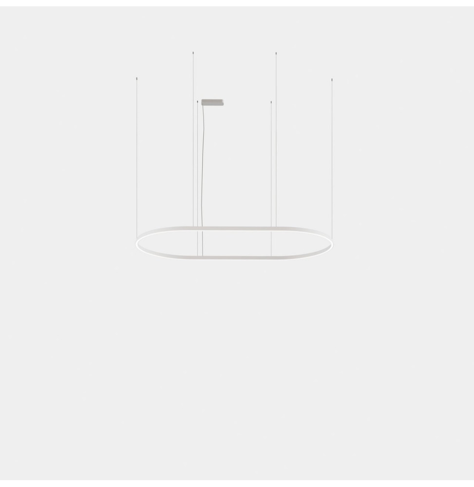 LedsC4 - Luminaria colgante Geometric oval empotrada 3m LED 324.4 blanco cálido 2400K ON-OFF oro 16854lm