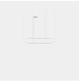 LedsC4 - Luminaria colgante Geometric oval empotrada 3m LED 324.4 blanco cálido 2400K ON-OFF oro 16854lm