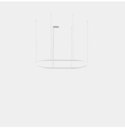 LedsC4 - Luminaria colgante Geometric oval empotrada 3m LED 324.4 blanco cálido 2700K 0-10V/1-10V blanco 18628lm