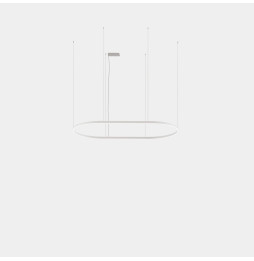 LedsC4 - Luminaria colgante Geometric oval empotrada 3m LED 324.4 blanco cálido 2700K 0-10V/1-10V negro 18628lm