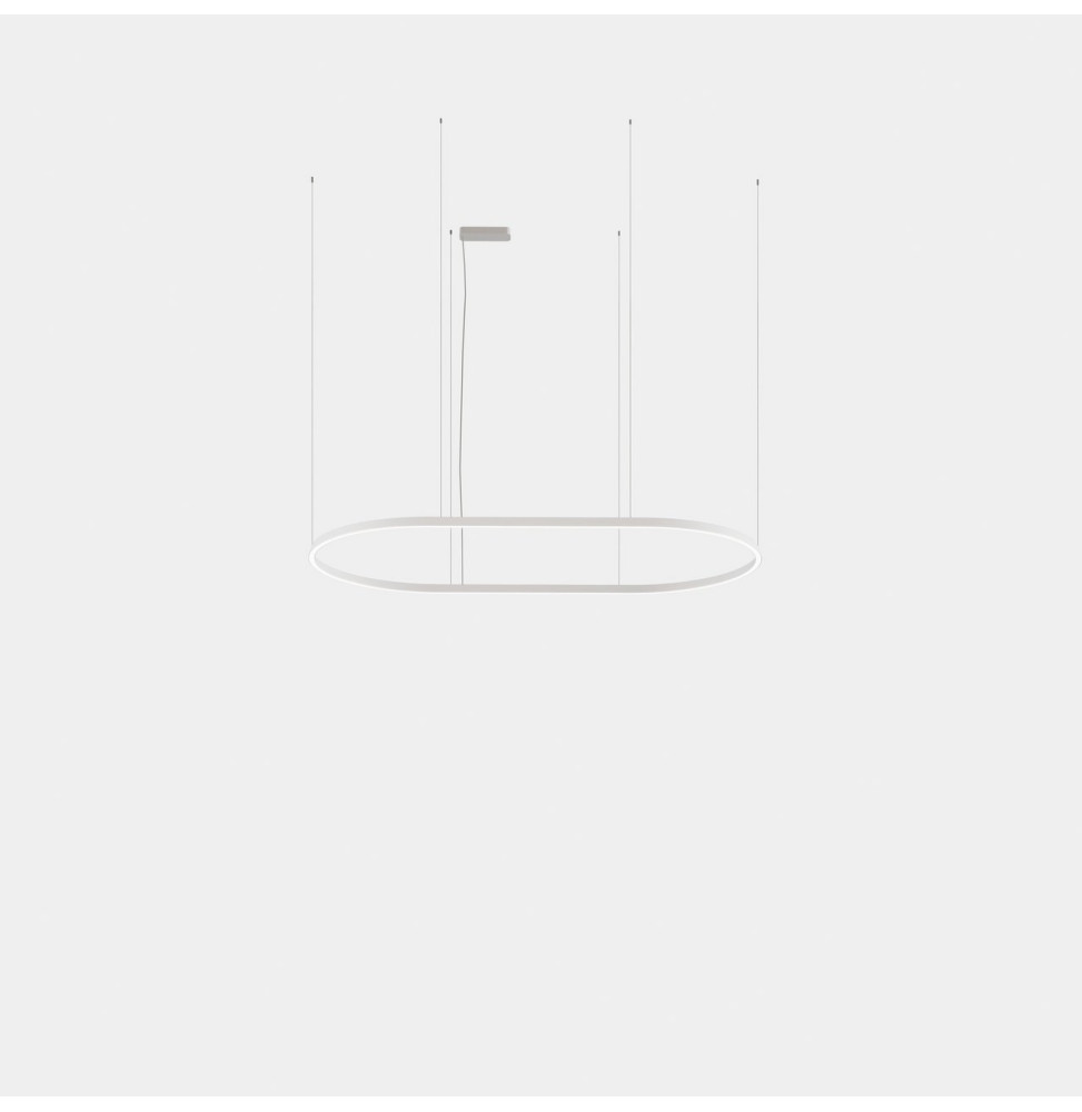 LedsC4 - Luminaria colgante Geometric oval empotrada 3m LED 324.4 blanco cálido 2700K 0-10V/1-10V negro 18628lm