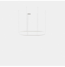 LedsC4 - Luminaria colgante Geometric oval empotrada 3m LED 324.4 blanco cálido 2700K 0-10V/1-10V negro 18628lm