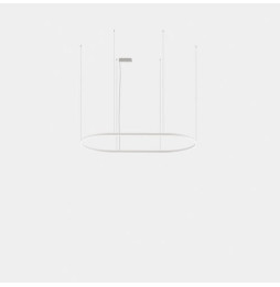 LedsC4 - Luminaria colgante Geometric oval empotrada 3m LED 324.4 blanco cálido 2700K 0-10V/1-10V oro 18628lm
