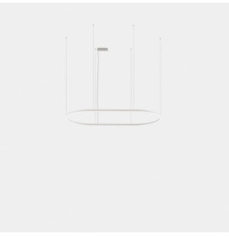 LedsC4 - Luminaria colgante Geometric oval empotrada 3m LED 324.4 blanco cálido 2700K DALI-2 blanco 18628lm