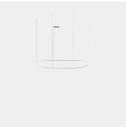 LedsC4 - Luminaria colgante Geometric oval empotrada 3m LED 324.4 blanco cálido 2700K DALI-2 negro 18628lm