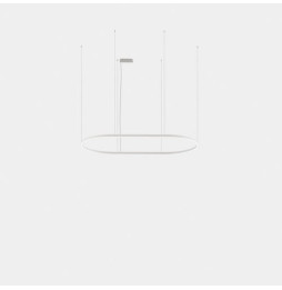LedsC4 - Luminaria colgante Geometric oval empotrada 3m LED 324.4 blanco cálido 2700K DALI-2 negro 18628lm