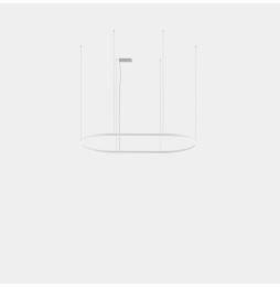 LedsC4 - Luminaria colgante Geometric oval empotrada 3m LED 324.4 blanco cálido 2700K ON-OFF negro 18628lm