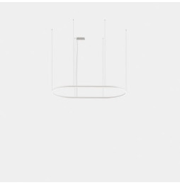LedsC4 - Luminaria colgante Geometric oval empotrada 3m LED 324.4 blanco cálido 2700K ON-OFF negro 18628lm