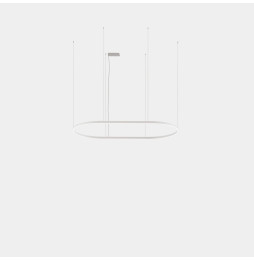 LedsC4 - Luminaria colgante Geometric oval empotrada 3m LED 324.4 blanco cálido 3000K 0-10V/1-10V blanco 20106lm