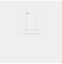 LedsC4 - Luminaria colgante Geometric oval empotrada 3m LED 324.4 blanco cálido 3000K 0-10V/1-10V blanco 20106lm
