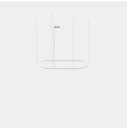 LedsC4 - Luminaria colgante Geometric oval empotrada 3m LED 324.4 blanco cálido 2700K DALI-2 oro 18628lm