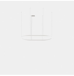 LedsC4 - Luminaria colgante Geometric oval empotrada 3m LED 324.4 blanco cálido 2700K ON-OFF oro 18628lm