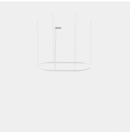 LedsC4 - Luminaria colgante Geometric oval empotrada 3m LED 324.4 blanco cálido 3000K DALI-2 negro 20106lm
