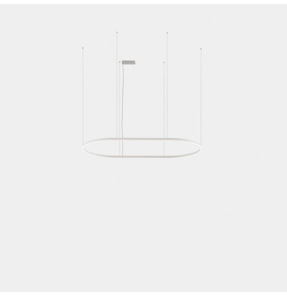 LedsC4 - Luminaria colgante Geometric oval empotrada 3m LED 324.4 blanco cálido 3000K DALI-2 oro 20106lm