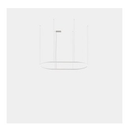 LedsC4 - Luminaria colgante Geometric oval empotrada 3m LED 324.4 blanco cálido 3000K DALI-2 oro 20106lm