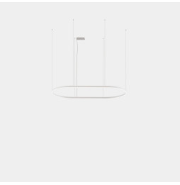 LedsC4 - Luminaria colgante Geometric oval empotrada 3m LED 324.4 blanco cálido 3000K ON-OFF oro 20106lm