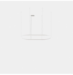 LedsC4 - Luminaria colgante Geometric oval empotrada 3m LED 324.4 blanco cálido 3000K ON-OFF oro 20106lm
