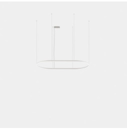LedsC4 - Luminaria colgante Geometric oval empotrada 3m LED 324.4 blanco cálido 3000K ON-OFF negro 20106lm