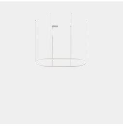 LedsC4 - Luminaria colgante Geometric oval empotrada 3m LED 324.4 blanco neutro 4000K 0-10V/1-10V blanco 21585lm