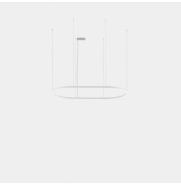 LedsC4 - Luminaria colgante Geometric oval empotrada 3m LED 324.4 blanco neutro 4000K 0-10V/1-10V blanco 21585lm