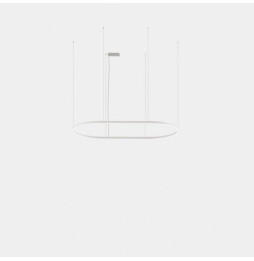 LedsC4 - Luminaria colgante Geometric oval empotrada 3m LED 324.4 blanco neutro 4000K 0-10V/1-10V negro 21585lm