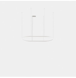 LedsC4 - Luminaria colgante Geometric oval empotrada 3m LED 324.4 blanco neutro 4000K DALI-2 blanco 21585lm