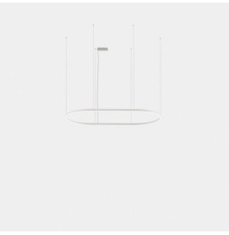 LedsC4 - Luminaria colgante Geometric oval empotrada 3m LED 324.4 blanco neutro 4000K ON-OFF blanco 21585lm