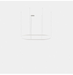 LedsC4 - Luminaria colgante Geometric oval mini 3m LED 324.4 blanco cálido 2400K DALI-2 blanco 16854lm
