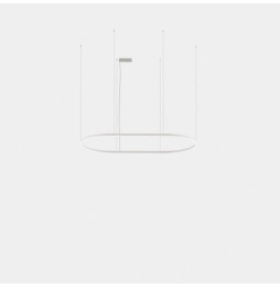 LedsC4 - Luminaria colgante Geometric oval mini 3m LED 324.4 blanco cálido 2400K ON-OFF negro 16854lm