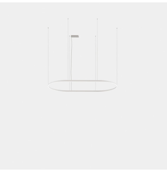 LedsC4 - Luminaria colgante Geometric oval mini 3m LED 324.4 blanco cálido 2400K ON-OFF oro 16854lm