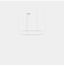 LedsC4 - Luminaria colgante Geometric oval mini 3m LED 324.4 blanco cálido 2400K ON-OFF oro 16854lm