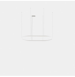 LedsC4 - Luminaria colgante Geometric oval mini 3m LED 324.4 blanco cálido 2700K DALI-2 blanco 18628lm